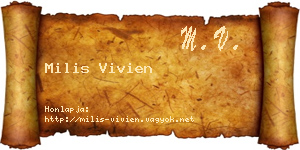 Milis Vivien névjegykártya
